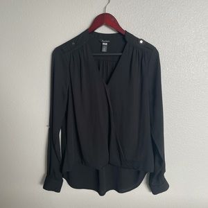 WHBM black blouse